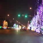 看夜景，玩积木